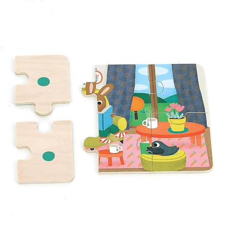 4 puzzles la maison Bleu 3 - vertbaudet enfant 