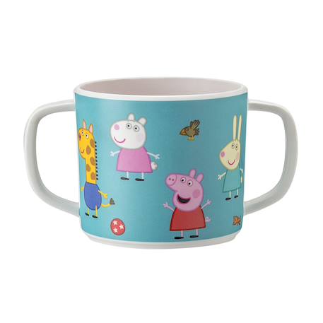 Tasse deux anses avec bec amovible peppa pig Bleu 2 - vertbaudet enfant 