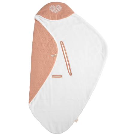 Couverture nomade à capuche en coton - esmee Blanc/bleu+Blanc/rose+Bleu+Rose 11 - vertbaudet enfant 