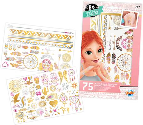 75 tattoos lavables métalliques Rose 1 - vertbaudet enfant 