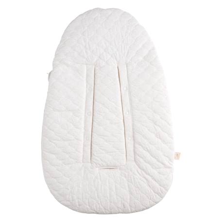 Nid d'ange bébé 5 attaches en coton matelassé - petit coeur Blanc/bleu+Blanc/rose 5 - vertbaudet enfant 
