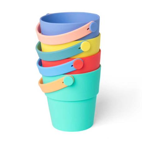 Seaux empilables en silicone Vert 1 - vertbaudet enfant 