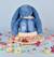 Peluche lapin fleurette 25 cm Blanc+Bleu+Orange+Rose+Vert 8 - vertbaudet enfant 
