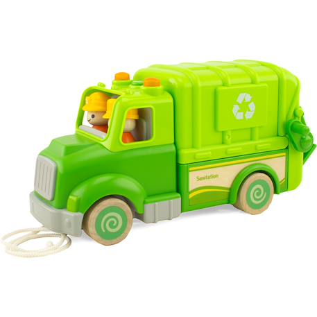 Routoudou - camion poubelle Vert 1 - vertbaudet enfant 