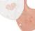 Lot de 2 bavoirs en coton - petit coeur Rose 2 - vertbaudet enfant 