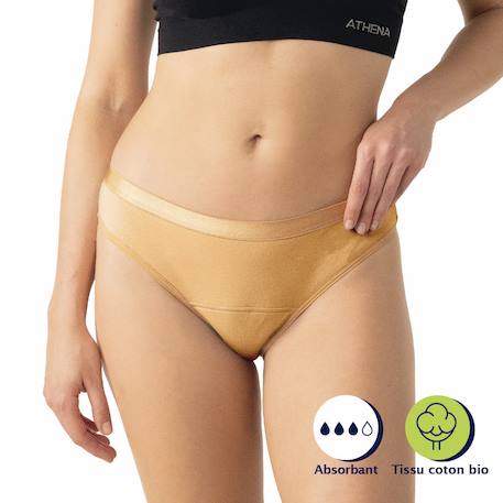 Tanga menstruel femme Noir+Skin doré 6 - vertbaudet enfant 