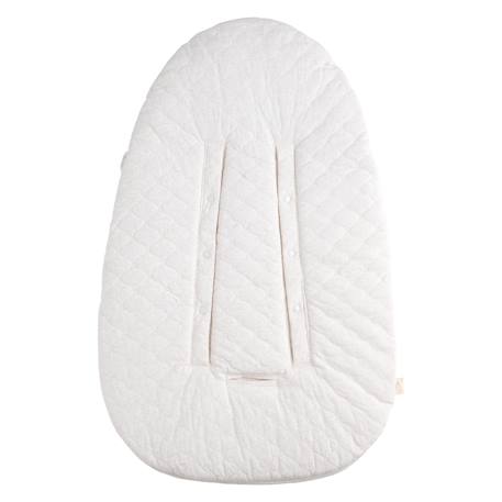Nid d'ange bébé 5 attaches en coton matelassé - petit coeur Blanc/bleu+Blanc/rose 2 - vertbaudet enfant 