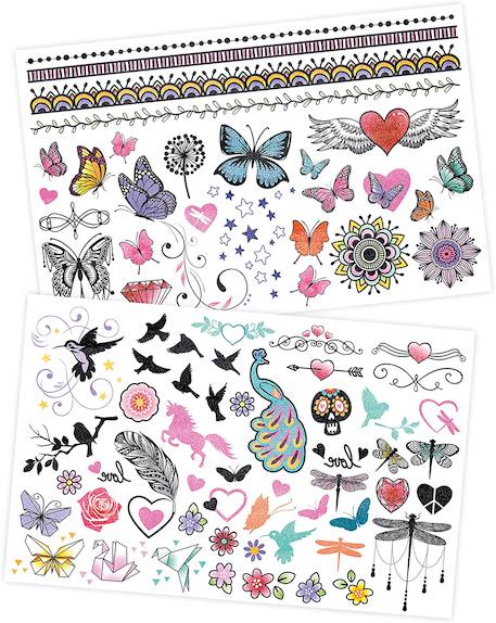 75 tattoos lavables paillettes Rose 3 - vertbaudet enfant 