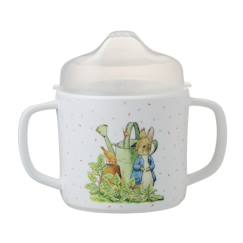 Puériculture-Tasse deux anses avec bec amovible pierre lapin