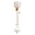 Attache -tétine en coton bio et bouclette - petit soleil Beige+Bleu+Rose 1 - vertbaudet enfant 