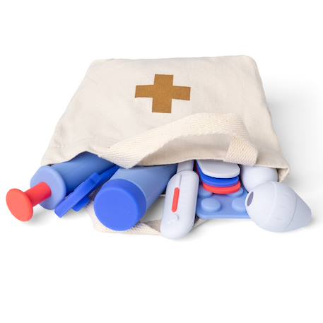 Set de docteur en silicone Bleu 1 - vertbaudet enfant 