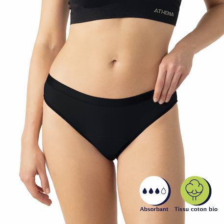 Tanga menstruel femme Noir+Skin doré 2 - vertbaudet enfant 
