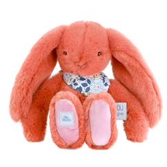 Jouet-Peluche lapin fleurette 25 cm