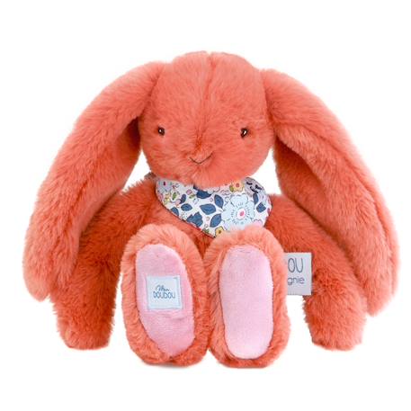 Peluche lapin fleurette 25 cm Blanc+Bleu+Orange+Rose+Vert 12 - vertbaudet enfant 