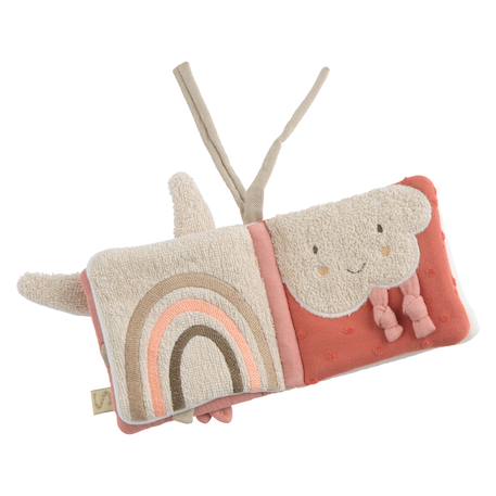 Livre d'éveil bébé en coton bio - petit soleil Bleu+Jaune+Rose 7 - vertbaudet enfant 