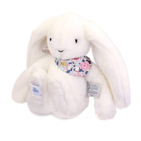 Peluche lapin fleurette 25 cm Blanc+Bleu+Orange+Rose+Vert 2 - vertbaudet enfant 