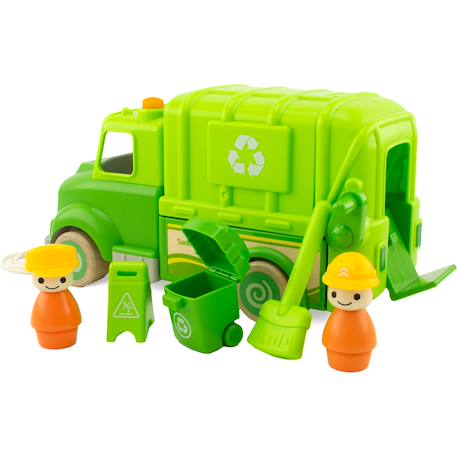 Routoudou - camion poubelle Vert 3 - vertbaudet enfant 