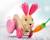 Lapin en bois massif à tirer Rose 2 - vertbaudet enfant 