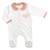 Pyjama bébé avec col en velours - petit coeur Blanc/rose 1 - vertbaudet enfant 