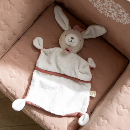 Doudou mouchoir en coton bio - petit soleil Bleu+Jaune+Rose 7 - vertbaudet enfant 