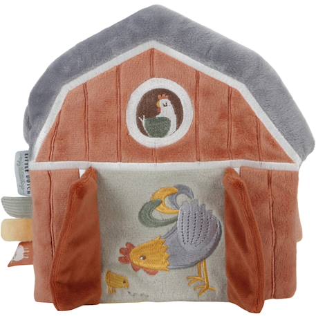 Livre d'activités tissu little farm Rouge 3 - vertbaudet enfant 
