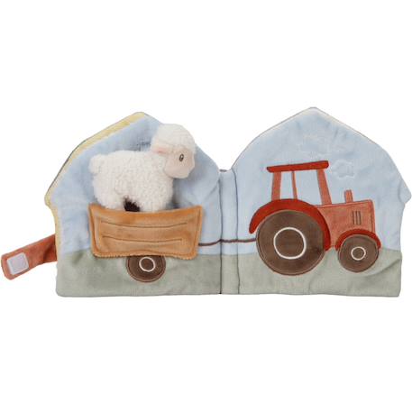 Livre d'activités tissu little farm Rouge 5 - vertbaudet enfant 