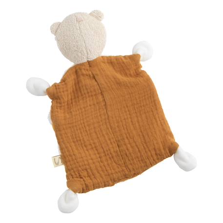 Doudou mouchoir en coton bio - petit soleil Bleu+Jaune+Rose 4 - vertbaudet enfant 