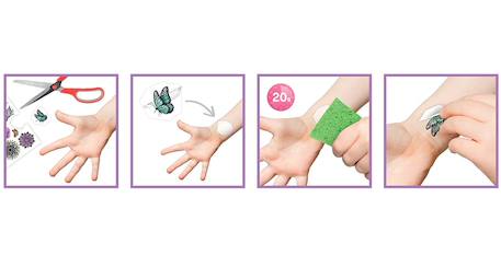 75 tattoos lavables paillettes Rose 4 - vertbaudet enfant 