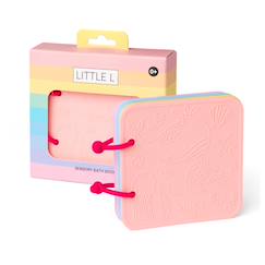 Jouet-Premier âge-Livre de bain en silicone rose