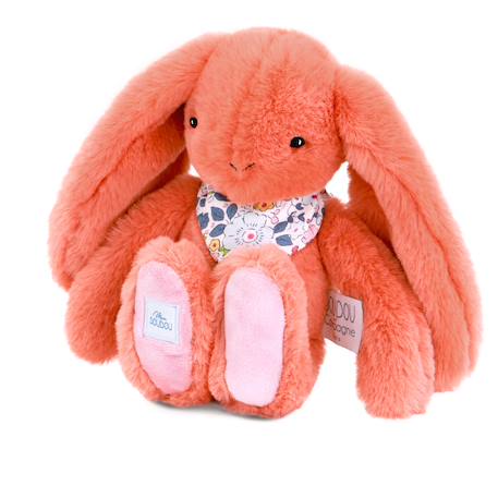 Peluche lapin fleurette 25 cm Blanc+Bleu+Orange+Rose+Vert 13 - vertbaudet enfant 