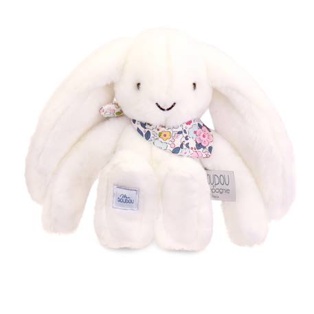 Peluche lapin fleurette 25 cm Blanc+Bleu+Orange+Rose+Vert 1 - vertbaudet enfant 