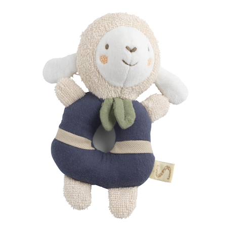 Hochet bébé en coton bio - petit soleil Beige+Bleu+Rose 3 - vertbaudet enfant 