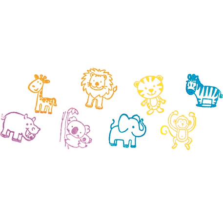 Tampons encreurs animaux avec coussins d'encre Multicolore 2 - vertbaudet enfant 