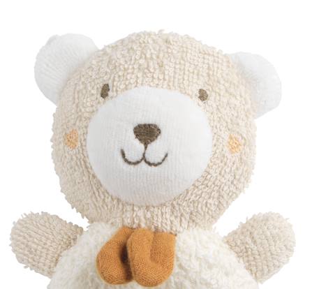 Hochet bébé en coton bio - petit soleil Beige+Bleu+Rose 2 - vertbaudet enfant 