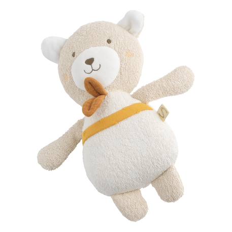 Doudou en coton bio - petit soleil Beige+Bleu+Rose 1 - vertbaudet enfant 