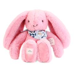 Jouet-Premier âge-Peluche lapin fleurette 25 cm
