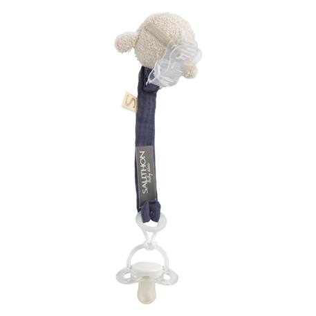 Attache -tétine en coton bio et bouclette - petit soleil Beige+Bleu+Rose 4 - vertbaudet enfant 