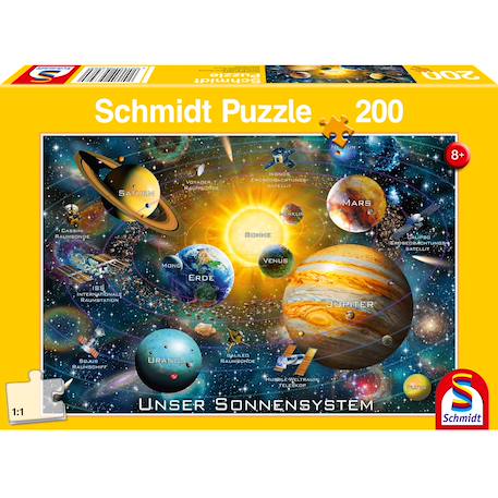 Puzzle notre système solaire 200 pièces Jaune 1 - vertbaudet enfant 