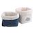 Lot de 2 panières de rangement en coton matelassé - petit nuage Blanc/bleu+Blanc/rose 1 - vertbaudet enfant 
