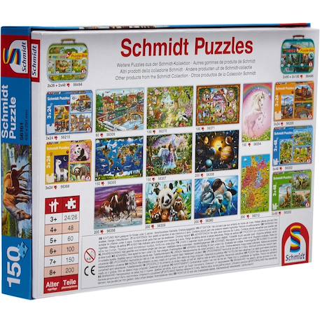 Puzzle chevaux dans le ruisseau 150 pcs Bleu 2 - vertbaudet enfant 