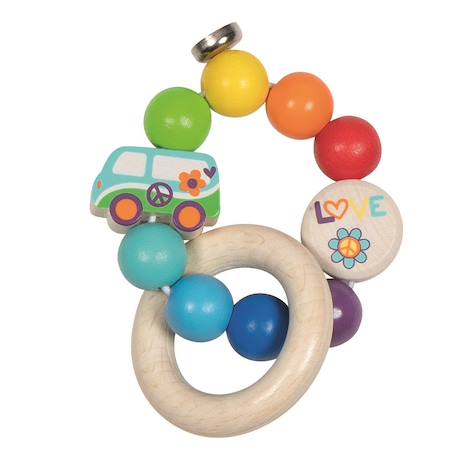 Hochet en bois van arc-en-ciel Beige 1 - vertbaudet enfant 