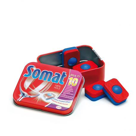 Tablettes lave-vaiselle en bois somat Rouge 2 - vertbaudet enfant 