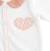 Pyjama bébé avec col en velours - petit coeur Blanc/rose 2 - vertbaudet enfant 