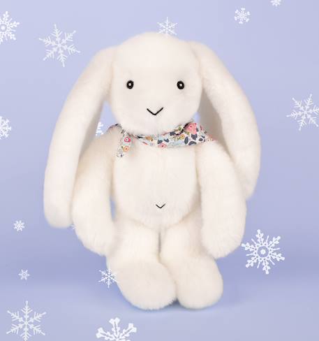 Peluche lapin fleurette 25 cm Blanc+Bleu+Orange+Rose+Vert 5 - vertbaudet enfant 
