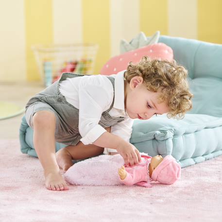 Turbulette peluche rose pour poupon 30 cm Multicolore 2 - vertbaudet enfant 
