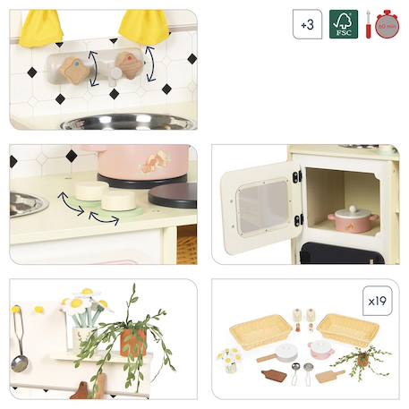 Grande cuisine en bois équipée Beige 5 - vertbaudet enfant 