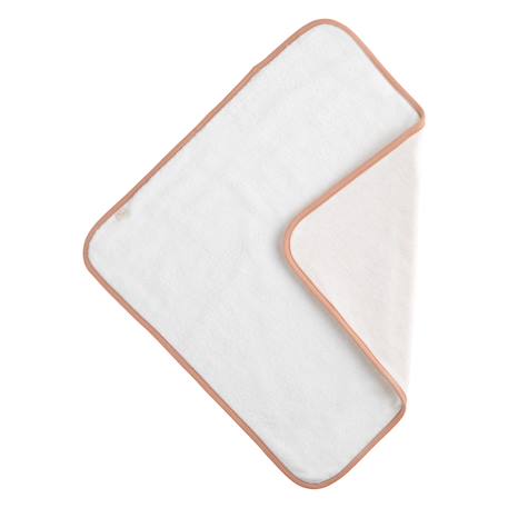 Matelas à langer en coton avec serviette - petit coeur Beige/bleu+Beige/rose 7 - vertbaudet enfant 