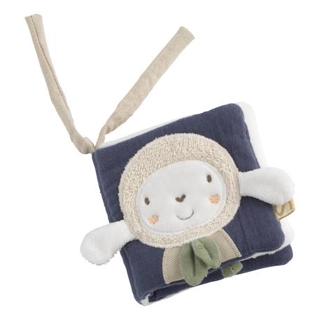 Livre d'éveil bébé en coton bio - petit soleil Bleu+Jaune+Rose 1 - vertbaudet enfant 