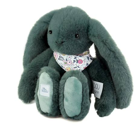 Peluche lapin fleurette 25 cm Blanc+Bleu+Orange+Rose+Vert 25 - vertbaudet enfant 