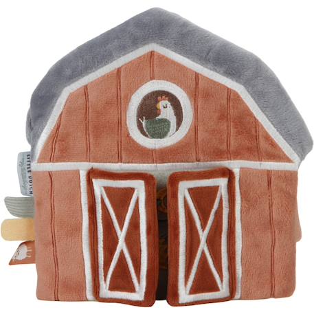Livre d'activités tissu little farm Rouge 1 - vertbaudet enfant 